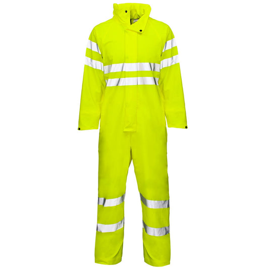 Hi-Vis Waterproof Coverall - Yellow