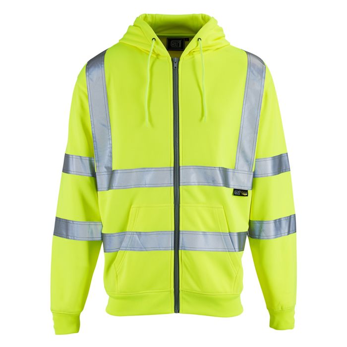 Hi -Vis Full Zip Hoodie - Yellow