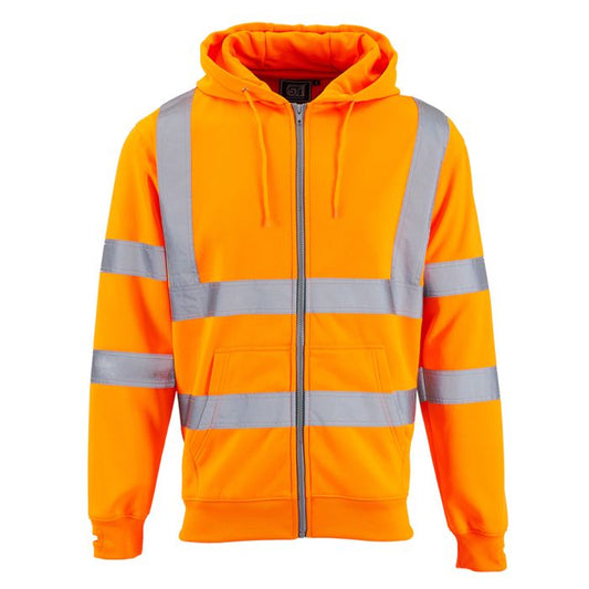 Hi -Vis Full Zip Hoodie - Orange