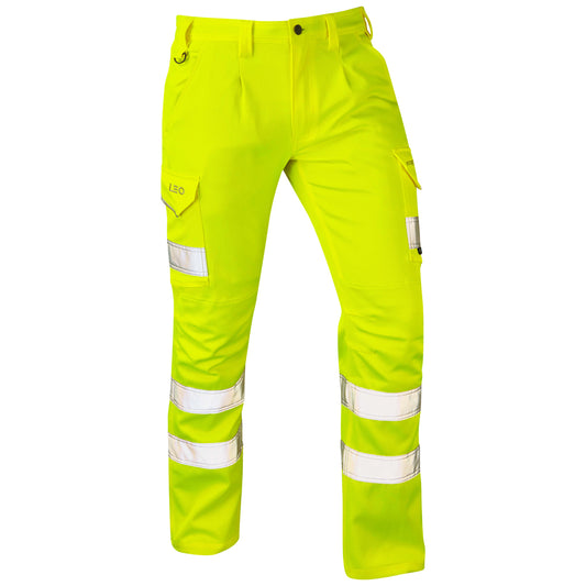 Leo EcoViz Stretch Cargo Trouser - Yellow