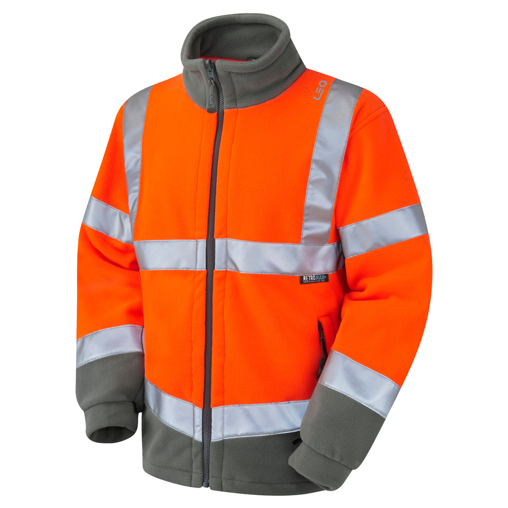 Leo EcoViz Fleece Jacket - Orange