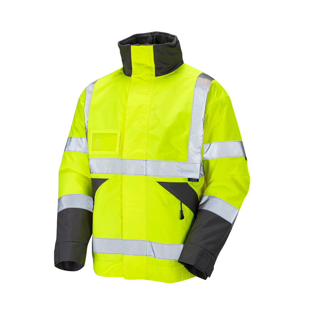 Leo EcoViz 4K Superior Baffle Lined Bomber Jacket - Yellow