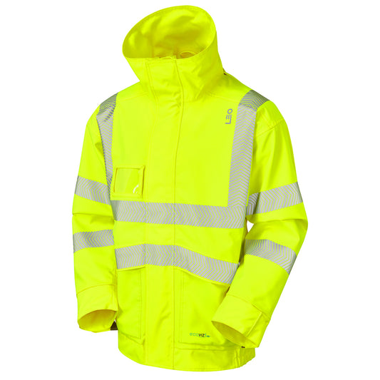 Leo EcoViz 10K Performance+ Breathable Bomber Jacket - Yellow