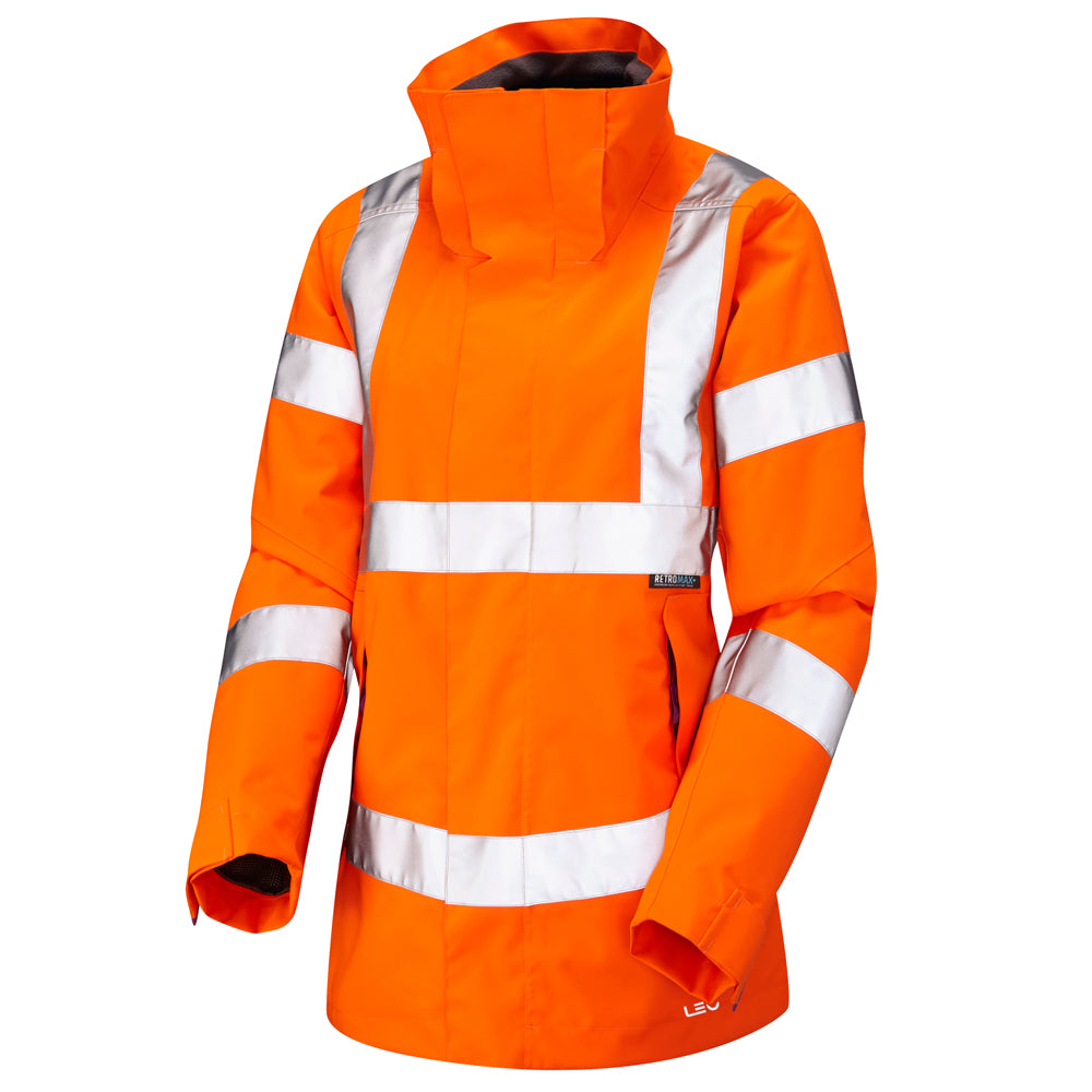 Leo EcoViz 10K Performance+ Breathable Womens Jacket - Orange