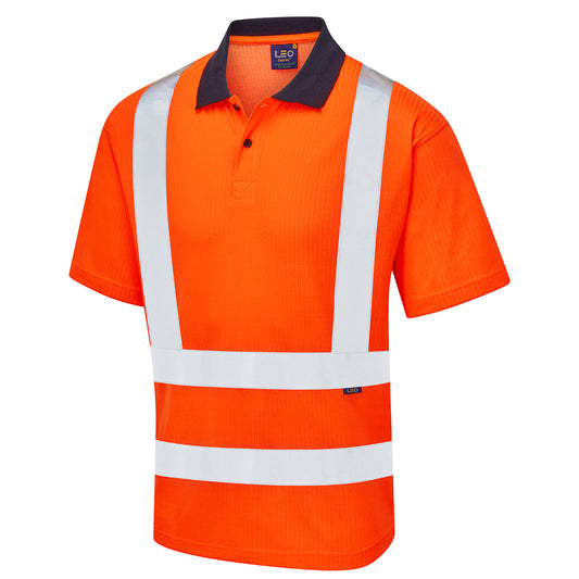 Leo EcoViz Comfort Polo Shirt - Orange