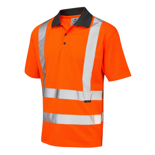 Leo EcoViz Performance Polo Shirt - Orange