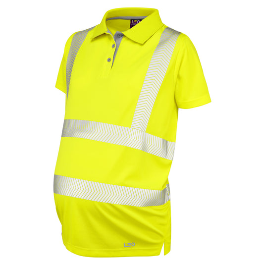 Leo EcoViz Performance+ Maternity Polo Shirt - Yellow