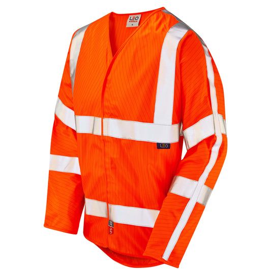 Leo EcoViz  LFS/AS Sleeved Waistcoat (EN 14116 & EN 1149) - Orange