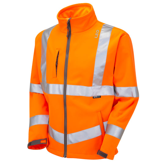 Leo EcoViz Softshell Jacket - Orange