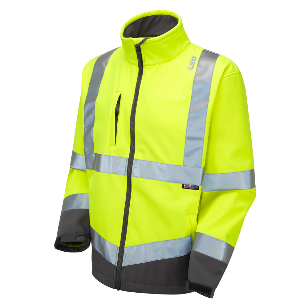 Leo EcoViz Softshell Jacket - Yellow