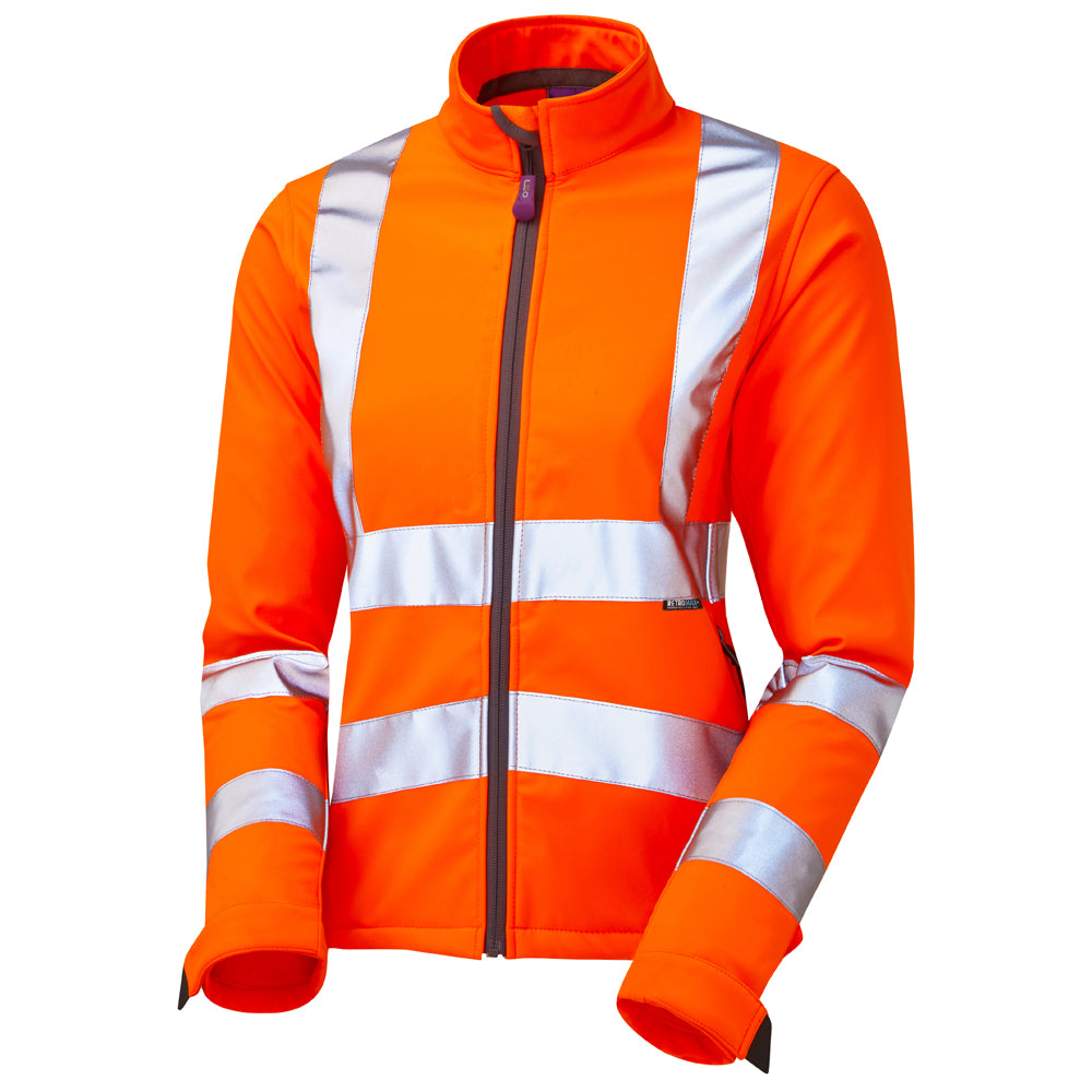 Leo EcoViz Womens Softshell Jacket - Orange