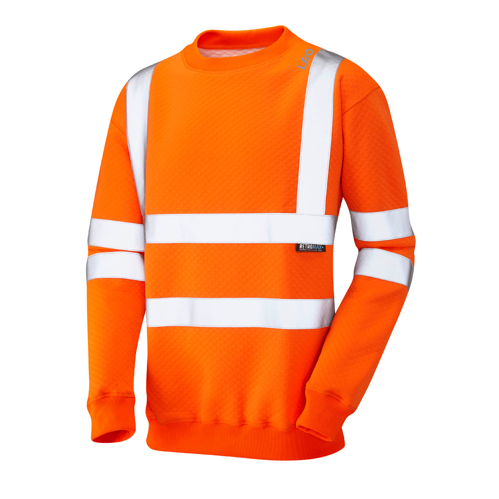 Leo EcoViz Crew Neck Sweatshirt - Orange