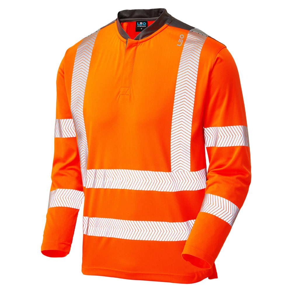 Leo EcoViz COOLMAX High Performance Sleeved T-Shirt - Orange