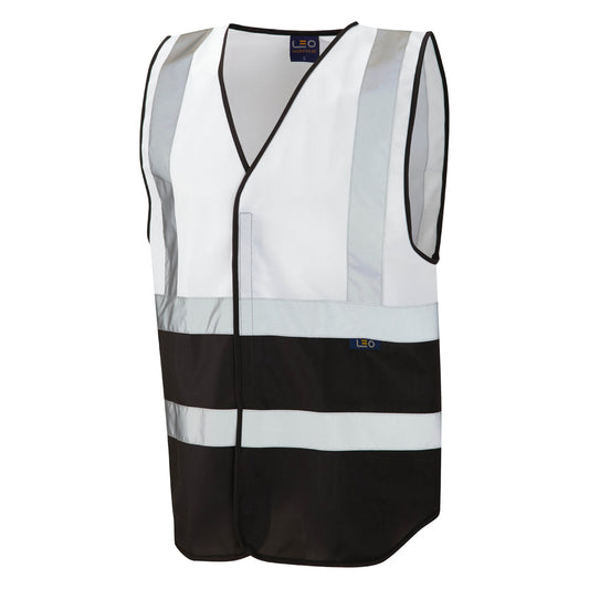 Leo EcoViz Reflective Waistcoat - White/Black