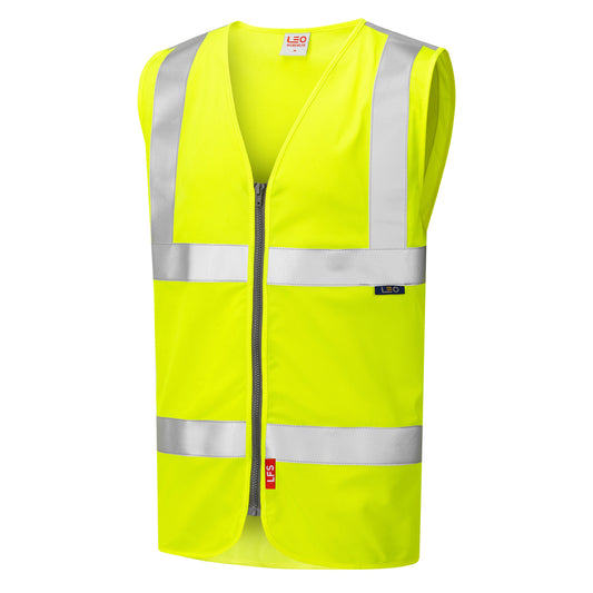 Leo EcoViz LFS Zip Waistcoat (EN 14116) - Yellow