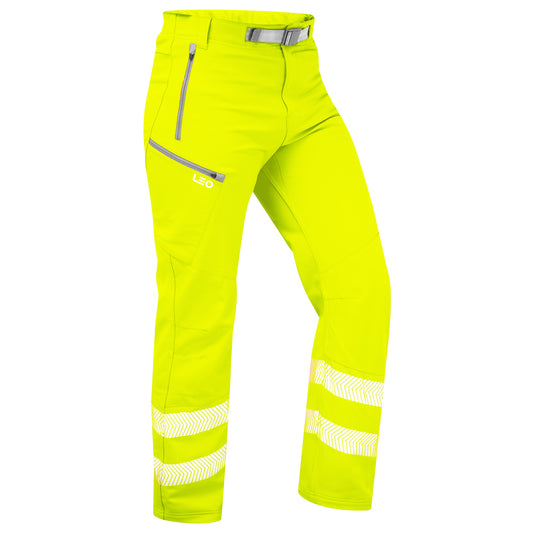 Leo EcoViz Stretch Work Trouser - Yellow