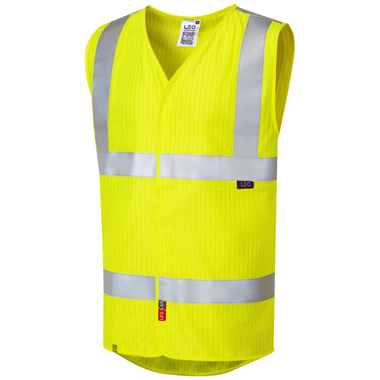 Leo EcoViz LFS/AS Waistcoat  (EN 14116 & EN 1149) - Yellow