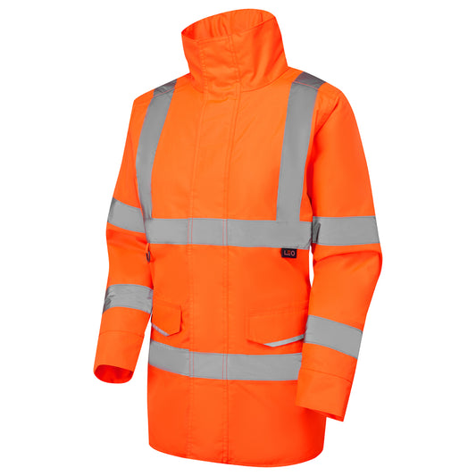 Leo EcoViz 4K Womens Baffle Lined Anorak - Orange