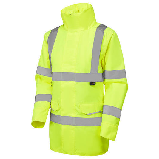 Leo EcoViz 4K Womens Baffle Lined Anorak - Yellow