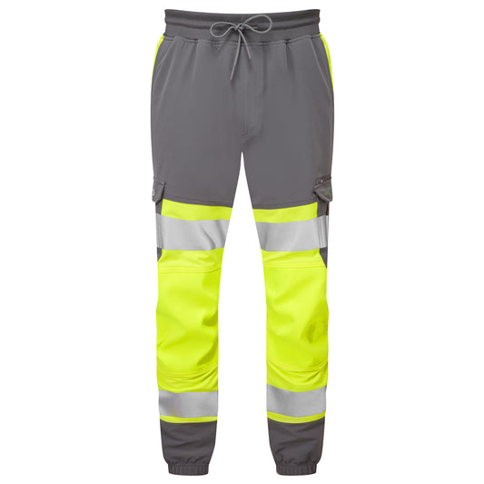 Leo EcoViz High Performance 4X Stretch Trouser - Yellow/Grey