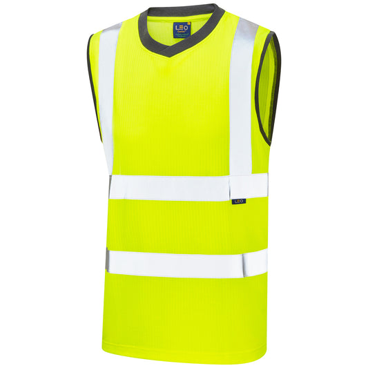 Leo EcoViz Comfort Sleeveless T-Shirt - Yellow