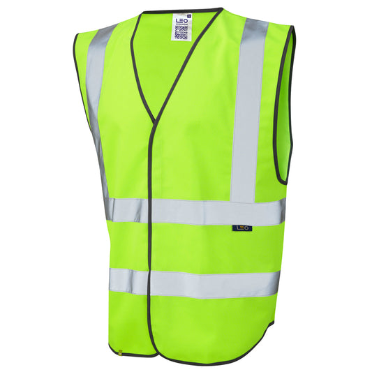 Leo EcoViz Reflective Waistcoat - Lime