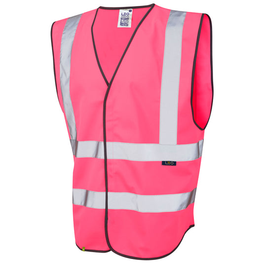 Leo EcoViz Reflective Waistcoat - Pink