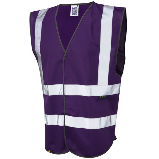 Leo EcoViz Reflective Waistcoat - Purple