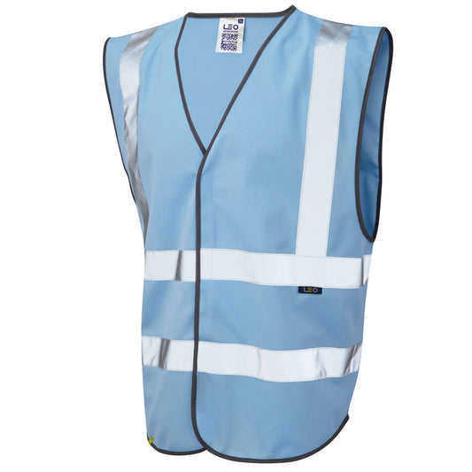 Leo EcoViz Reflective Waistcoat - Sky