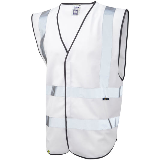 Leo EcoViz Reflective Waistcoat - White