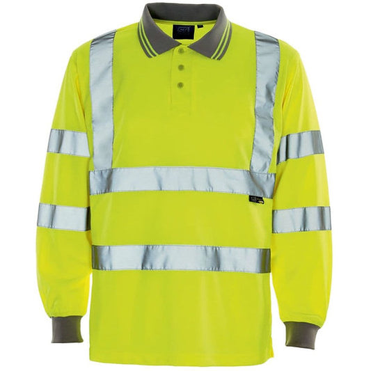 Hi-Vis Longsleeve Polo - Yellow