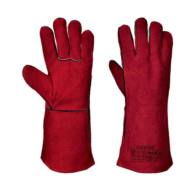 Welders Gauntlet Red