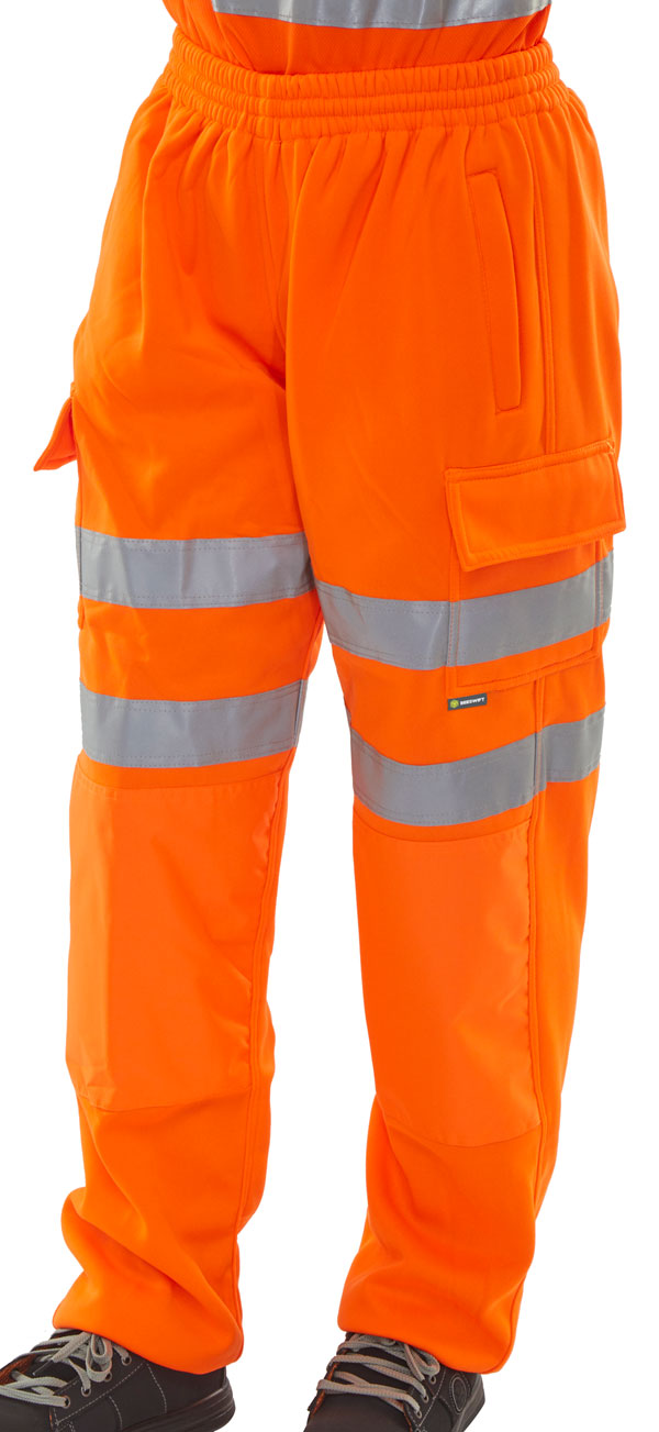 Hi-Vis Jogging Bottoms - Orange