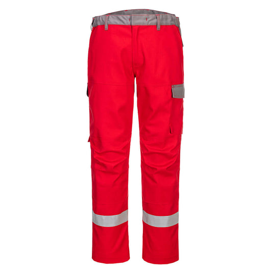 Portwest Bizflame Industry Two Tone Trousers - Red