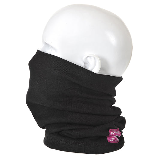 Portwest Flame Resistant Anti-Static Neck Tube - Black