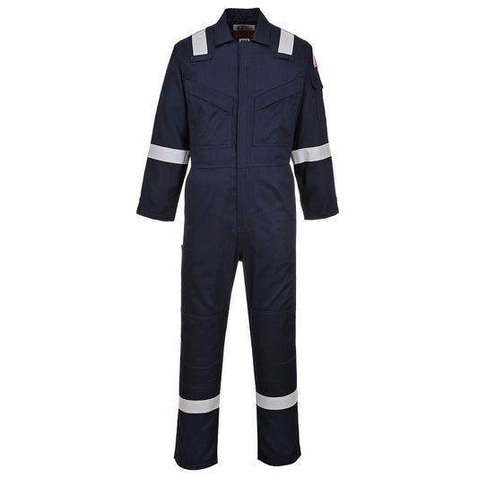 Portwest Flame Resistant Super Light Weight Anti-Static Coverall 210g - Navy Tall