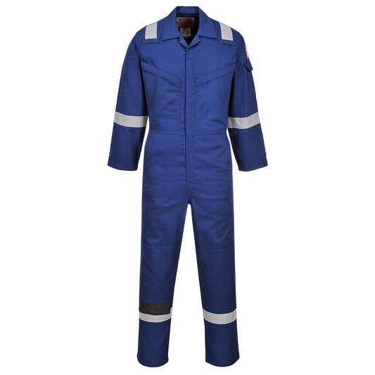 Portwest Flame Resistant Super Light Weight Anti-Static Coverall 210g - Royal Blue