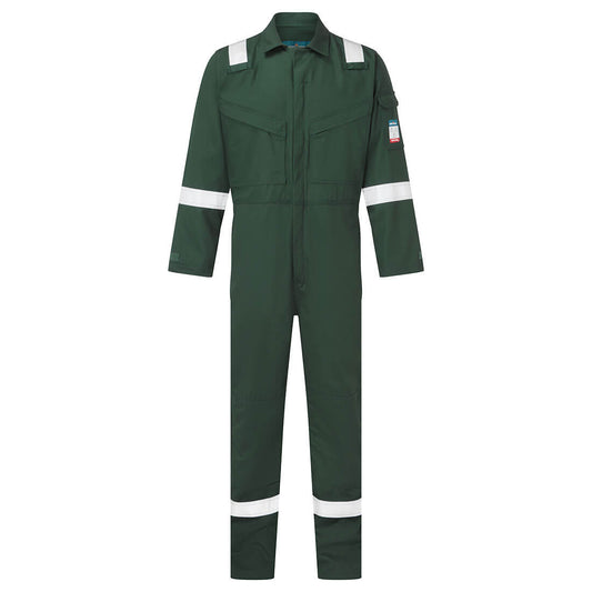 Portwest Flame Resistant Light Weight Anti-Static Coverall 280g - Green