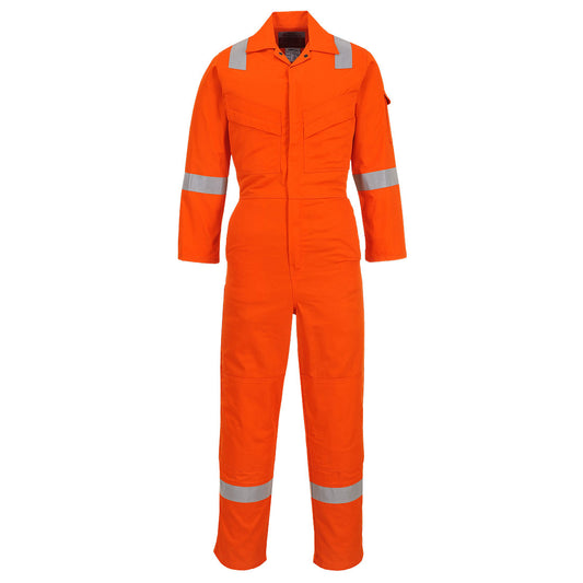 Portwest Flame Resistant Light Weight Anti-Static Coverall 280g - Orange