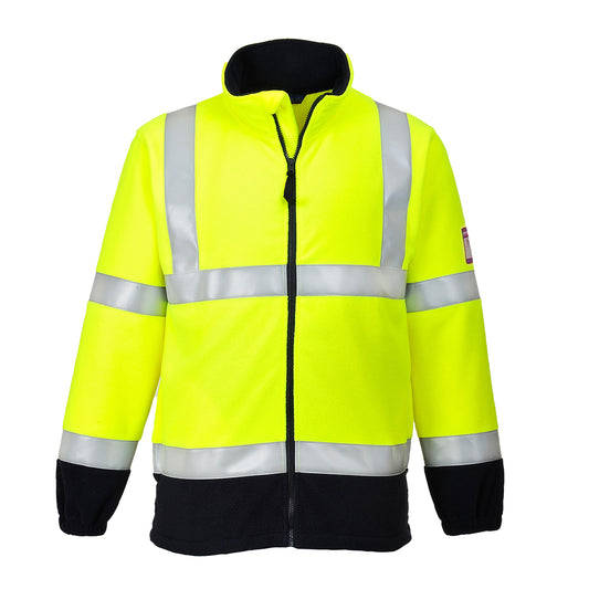 Portwest Flame Resistant Anti-Static Hi-Vis Fleece - Yellow