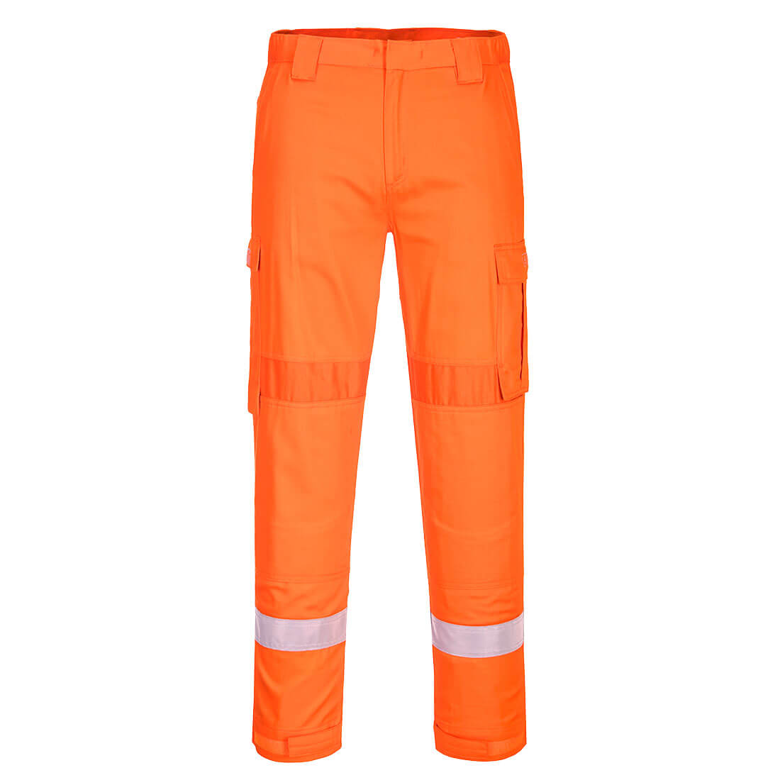 Portwest Bizflame Work Lightweight Stretch Panelled Trousers - Orange