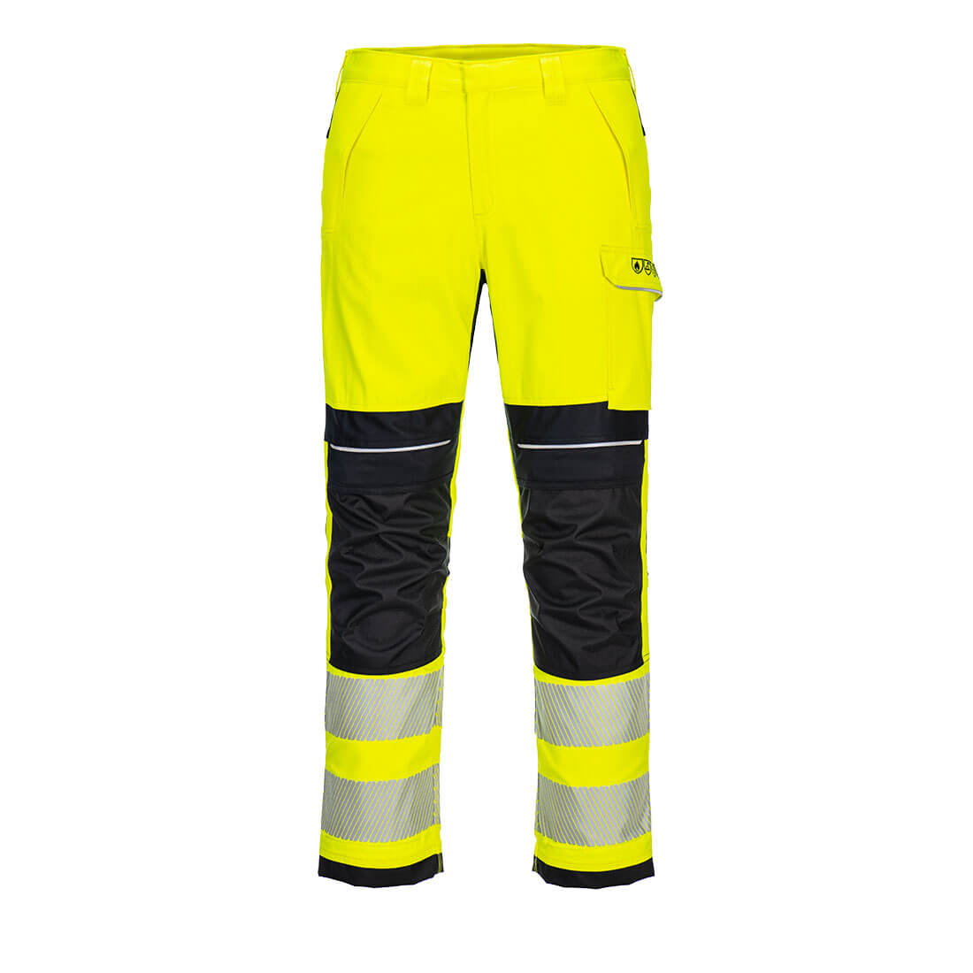 Portwest PW3 FR Hi-Vis Work Trousers - Yellow/Black