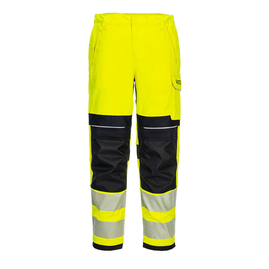 Portwest PW3 FR Hi-Vis Women's Work Trousers - Yellow/Black