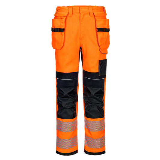 Portwest PW3 FR HVO Holster Trousers  - Orange/Black