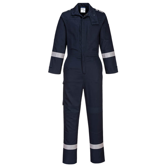 Portwest Bizflame Work Stretch Panelled Coverall  - Navy