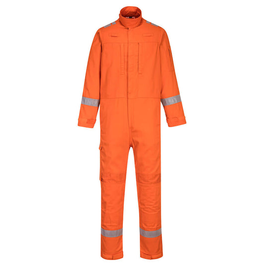 Portwest Bizflame Work Stretch Panelled Coverall  - Orange