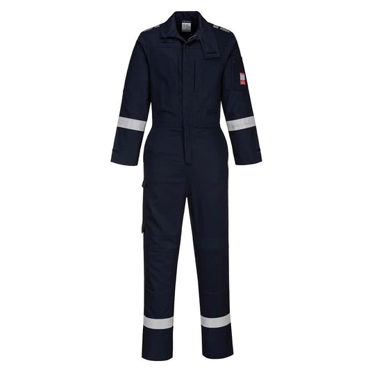 Portwest Bizflame Work Lightweight Stretch Panelled Coverall  - Navy