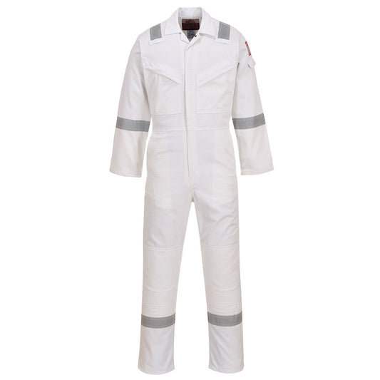 Portwest Flame Resistant Anti-Static Coverall 350g - White