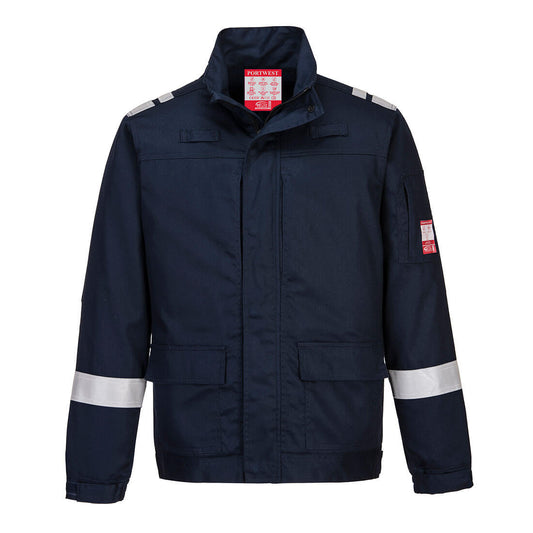 Portwest Bizflame Work Lightweight Stretch Panelled Jacket - Navy