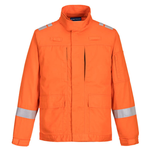 Portwest Bizflame Work Lightweight Stretch Panelled Jacket - Orange